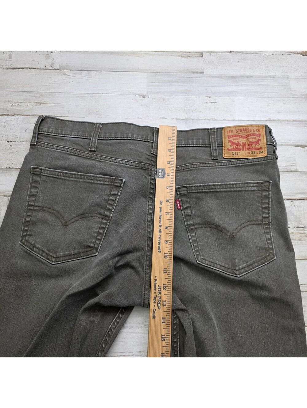 Levi's 511 Men's Jeans 38x34 Brown Denim Cotton Blend Stretch Comfort